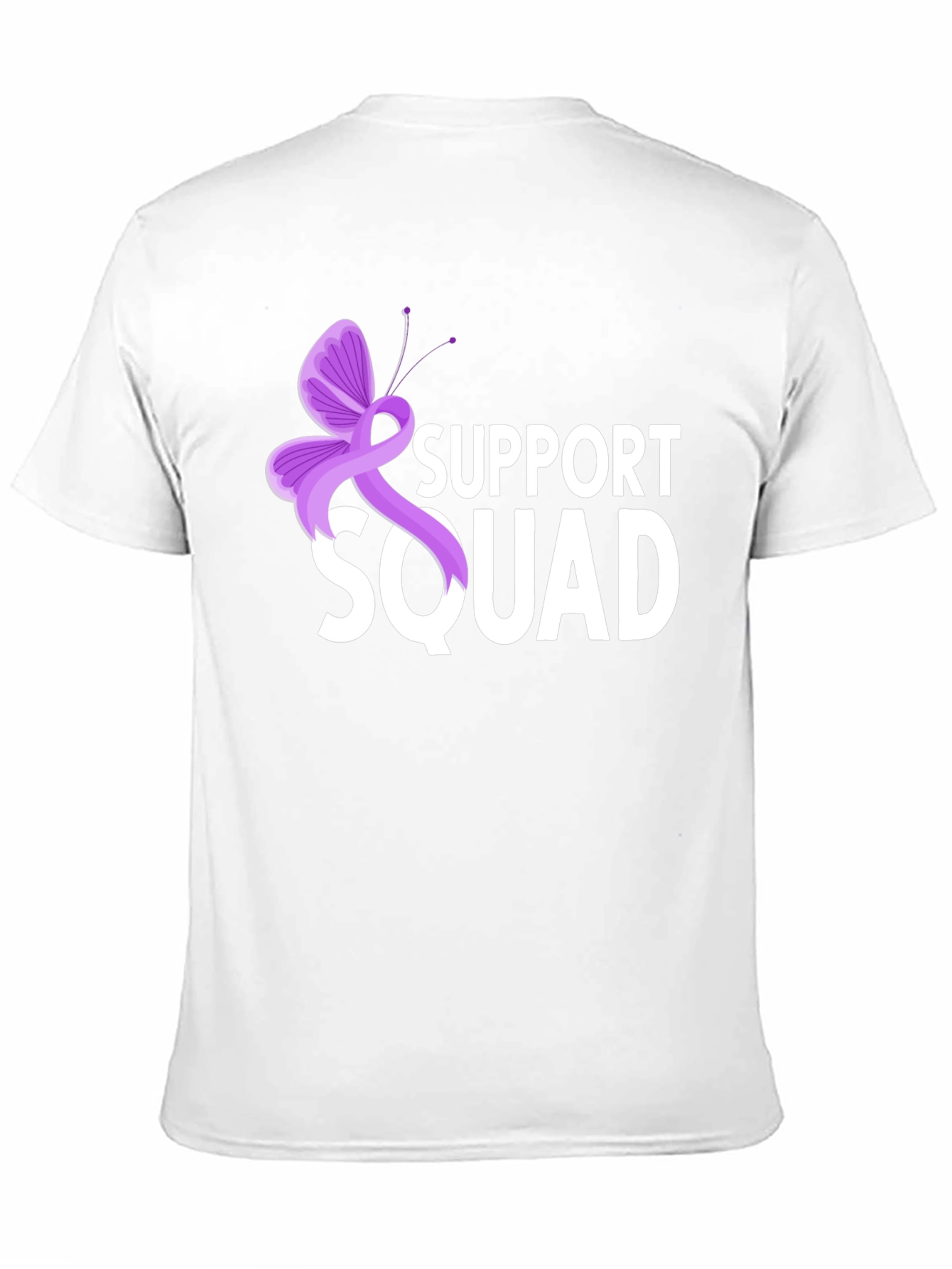 Support Squad T-Shirt - Purple Ribbon Butterfly