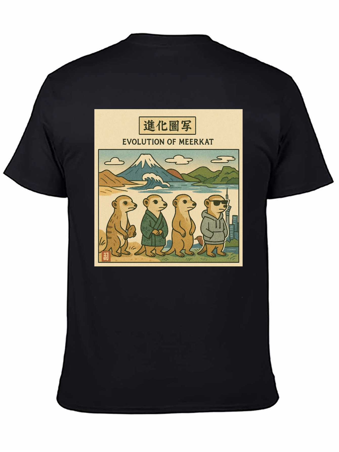 Evolution of Meerkat Graphic T-Shirt