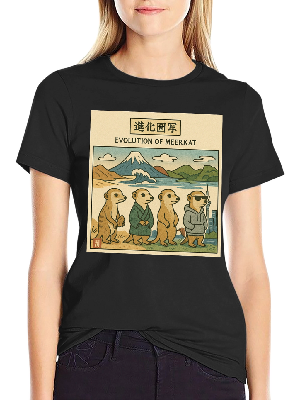 Evolution of Meerkat Graphic T-Shirt