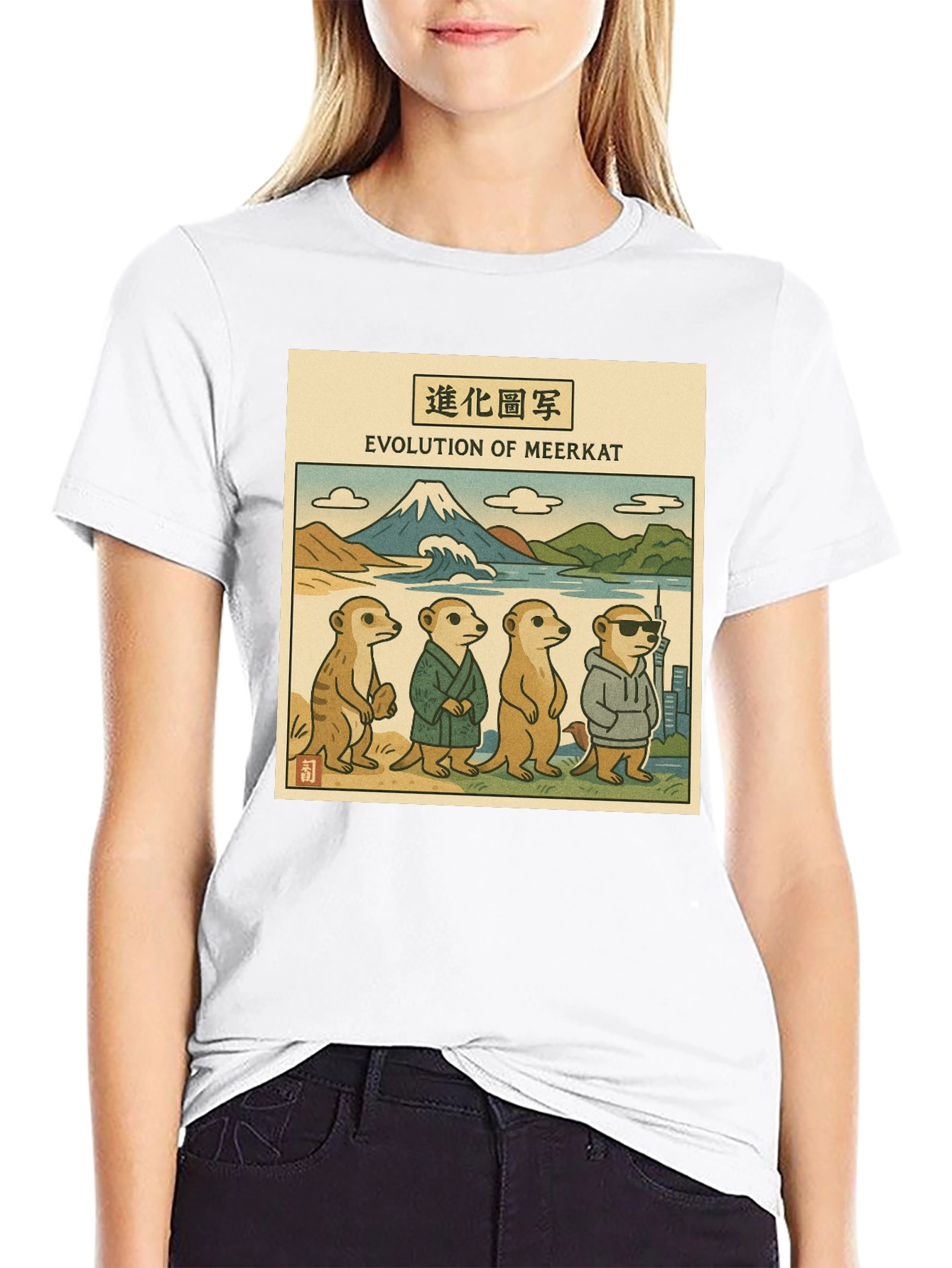 Evolution of Meerkat Graphic T-Shirt