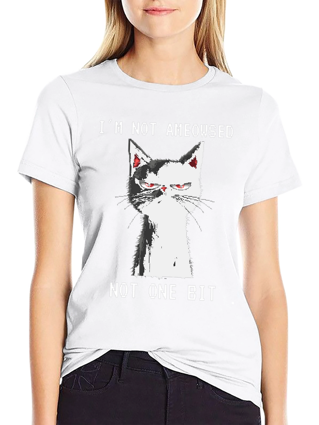 Grumpy Cat Graphic Tee - Im Not Ameowsed