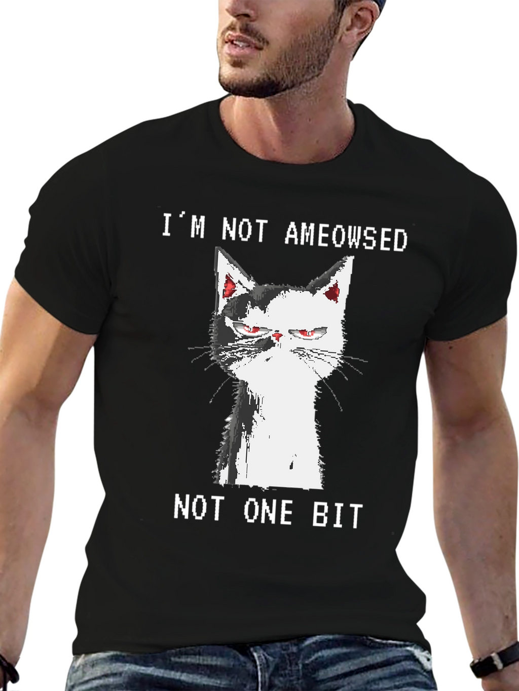 Grumpy Cat Graphic Tee - Im Not Ameowsed