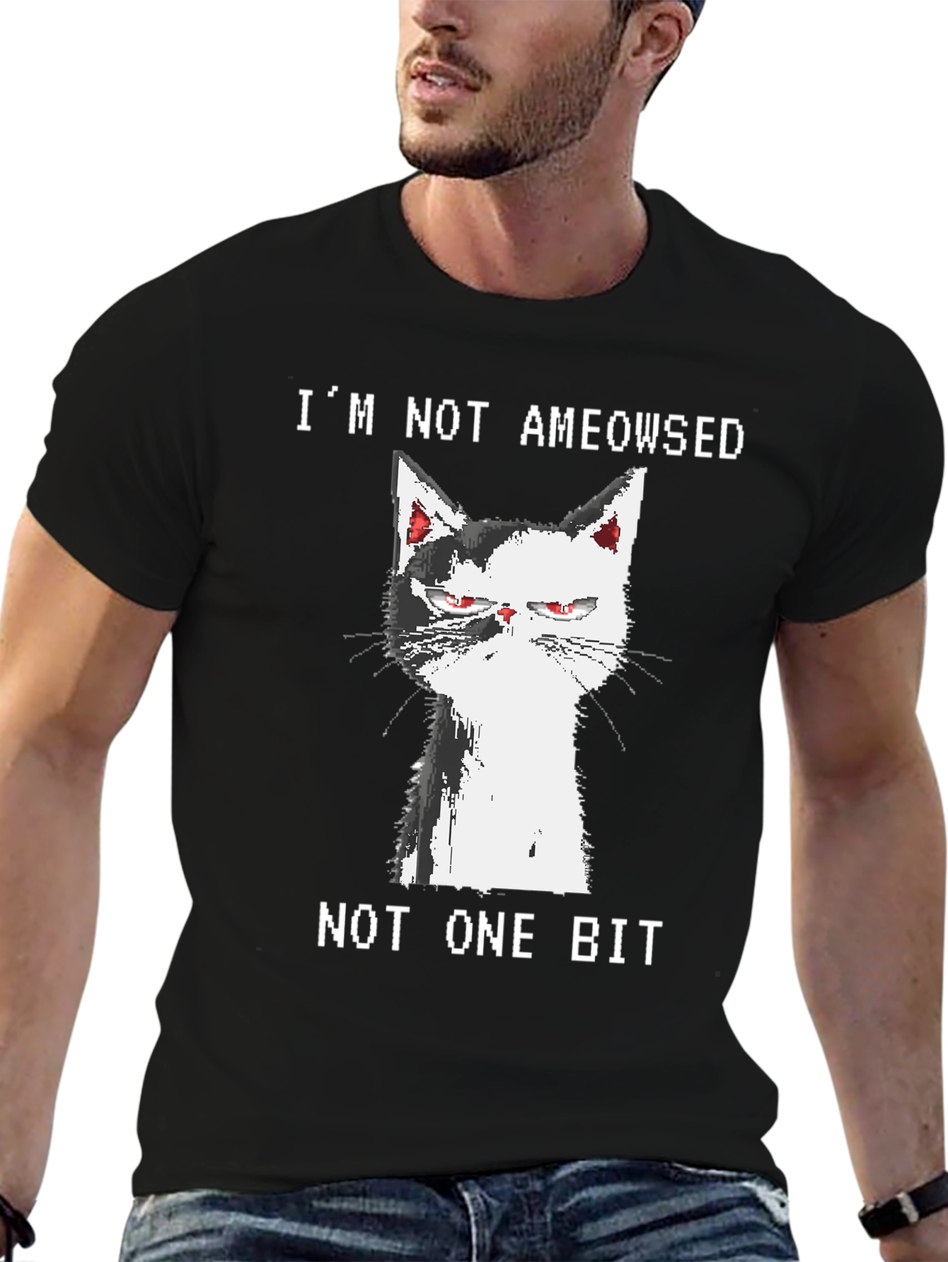 Grumpy Cat Graphic Tee - Im Not Ameowsed
