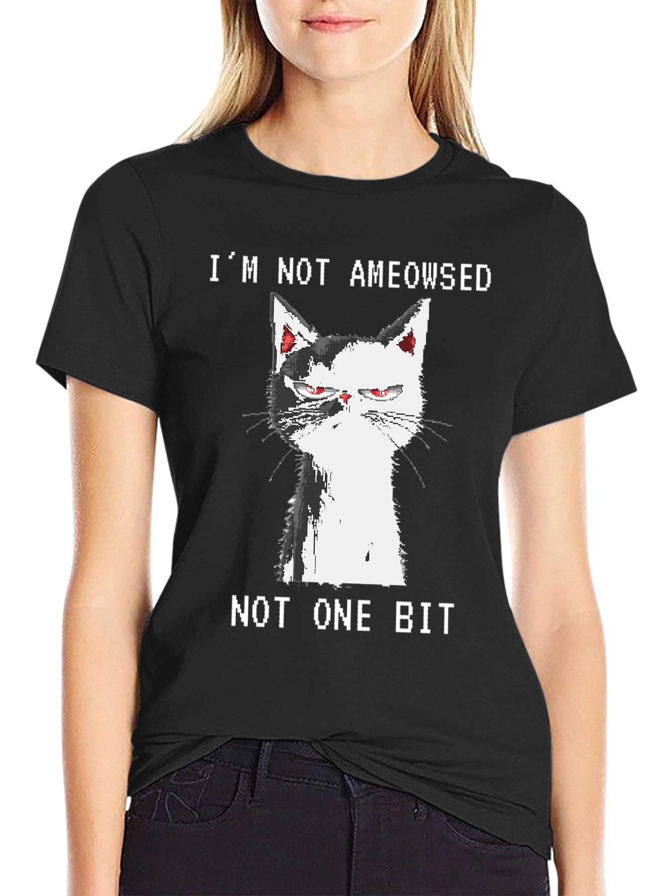 Grumpy Cat Graphic Tee - Im Not Ameowsed