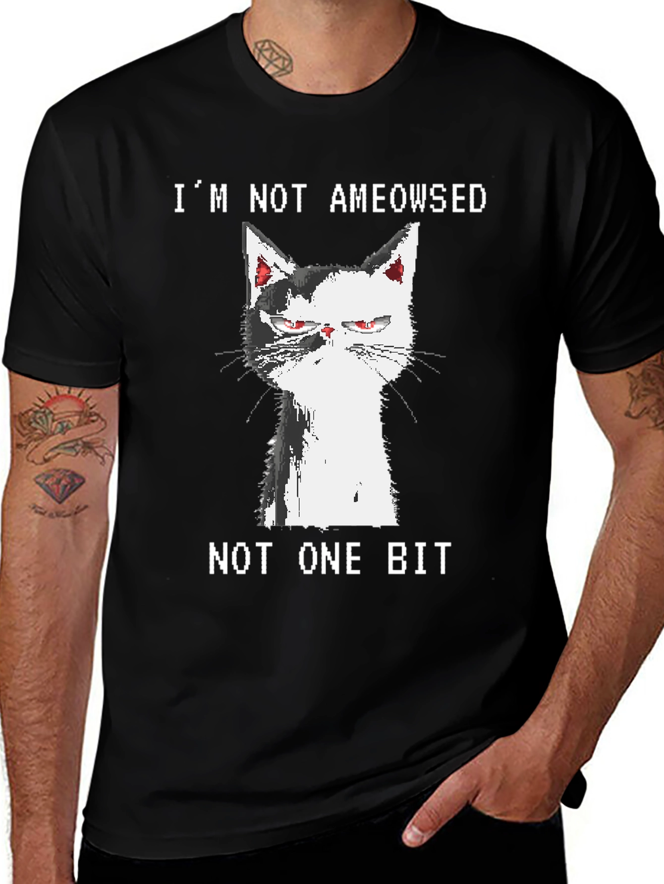 Grumpy Cat Graphic Tee - Im Not Ameowsed