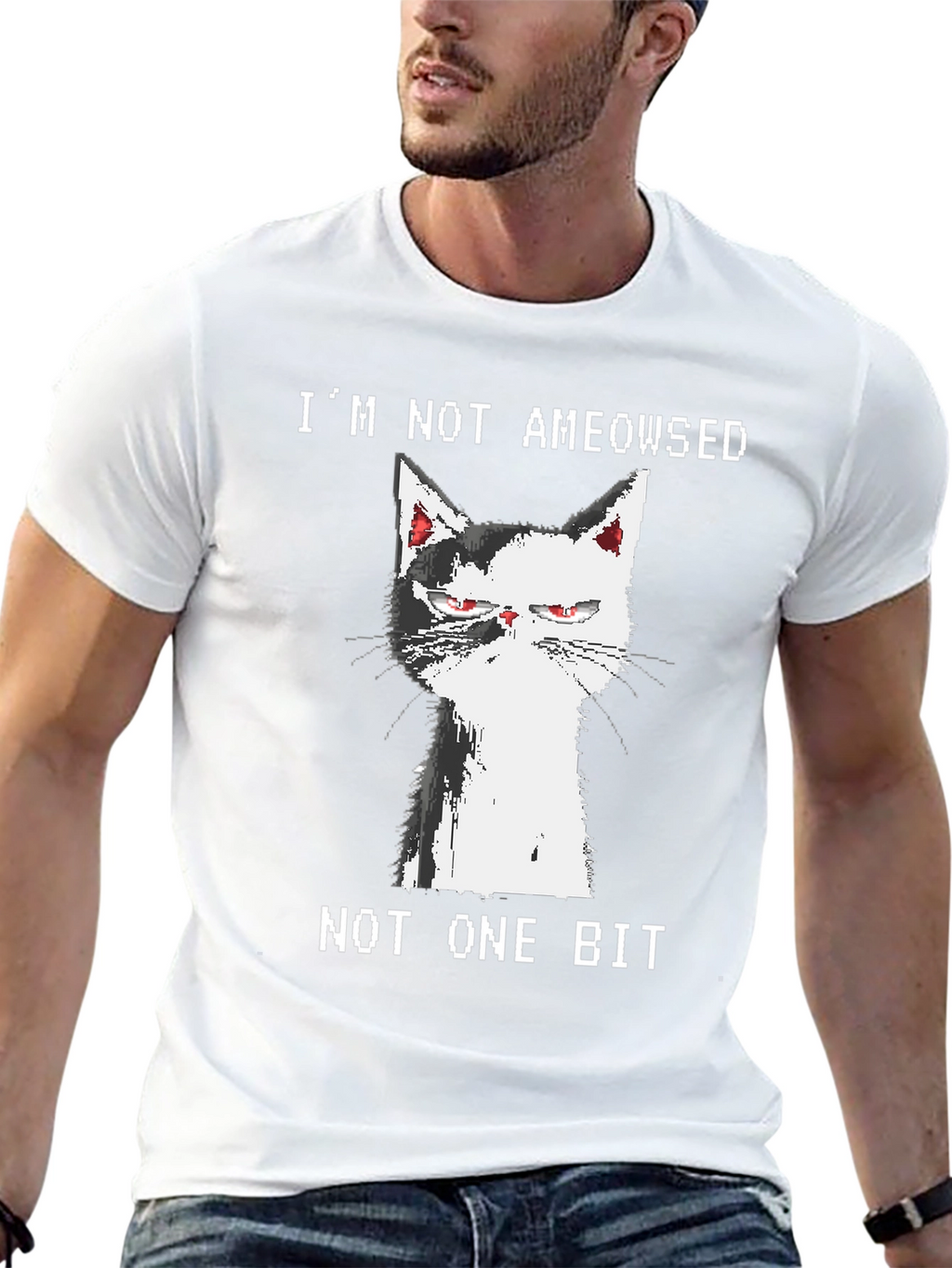 Grumpy Cat Graphic Tee - Im Not Ameowsed