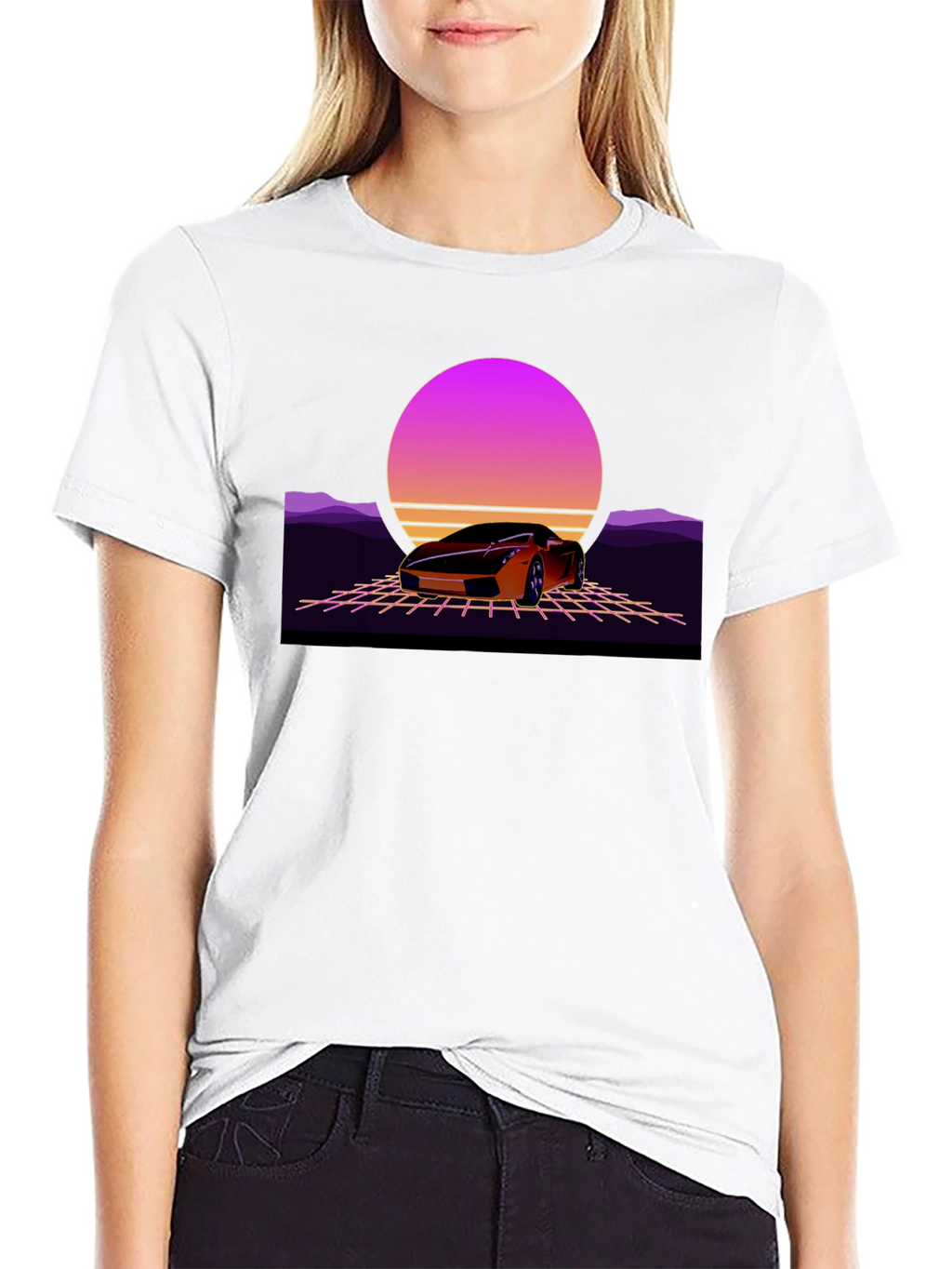 Retro Car T-Shirt - Synthwave Design