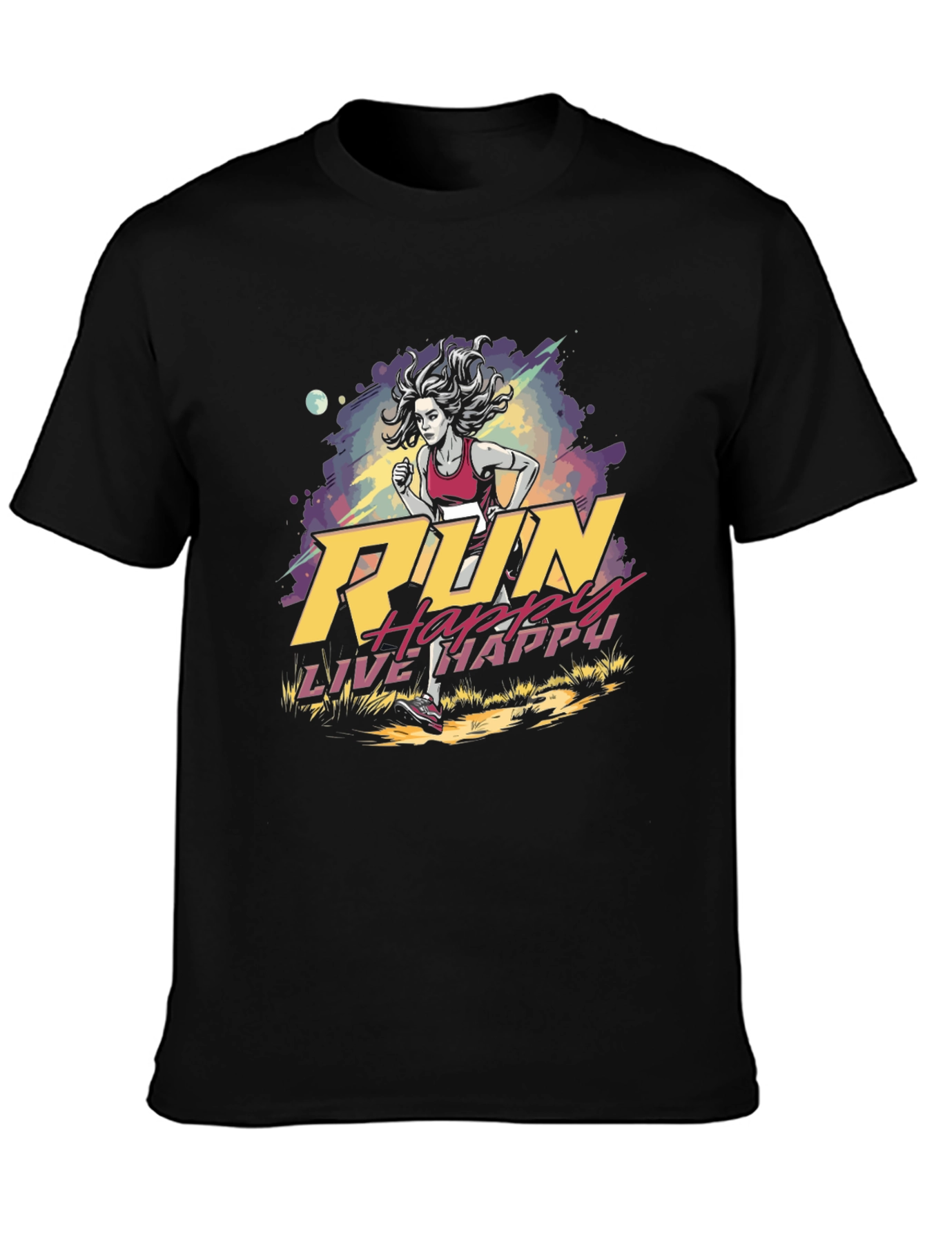 Run Happy Live Happy Graphic Tee