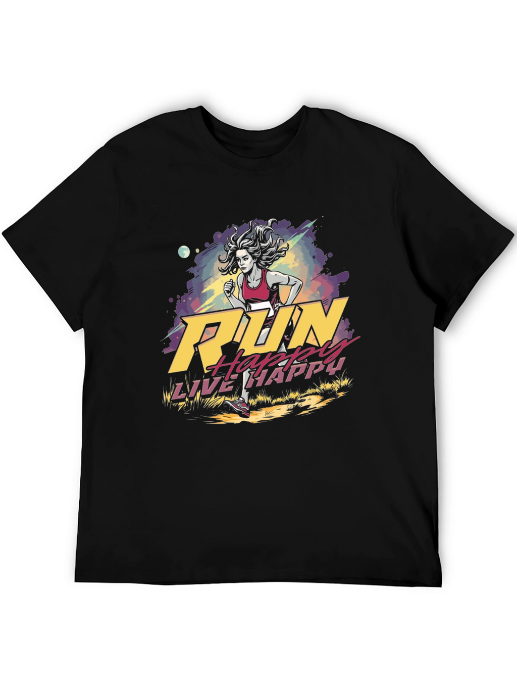 Run Happy Live Happy Graphic Tee