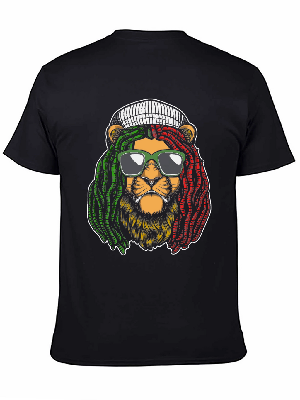 Rasta Lion Graphic T-Shirt - Cool Reggae Vibe!