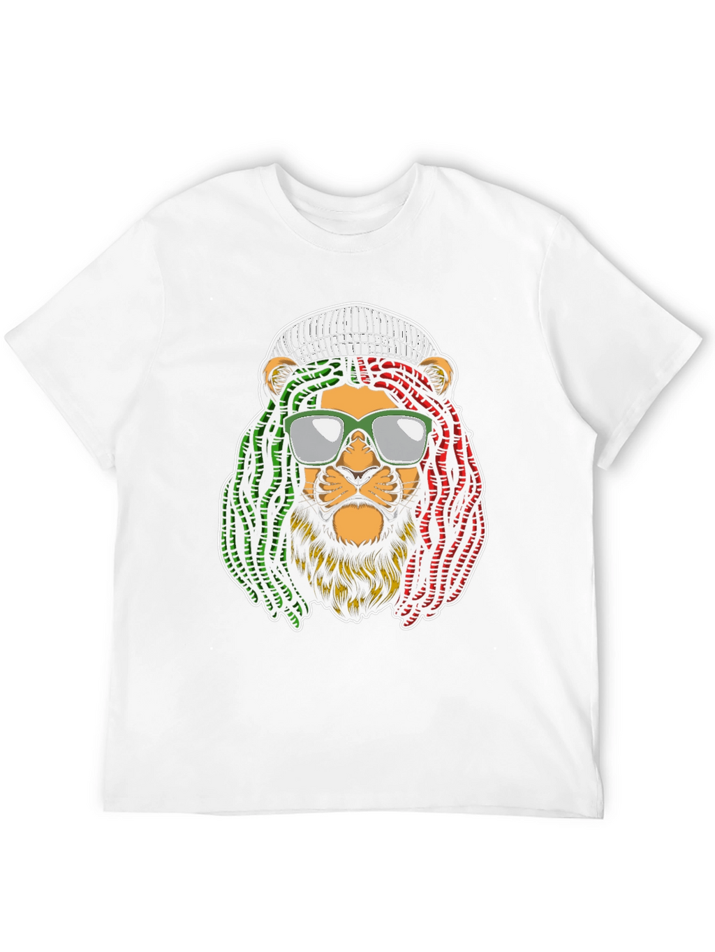 Rasta Lion Graphic T-Shirt - Cool Reggae Vibe!