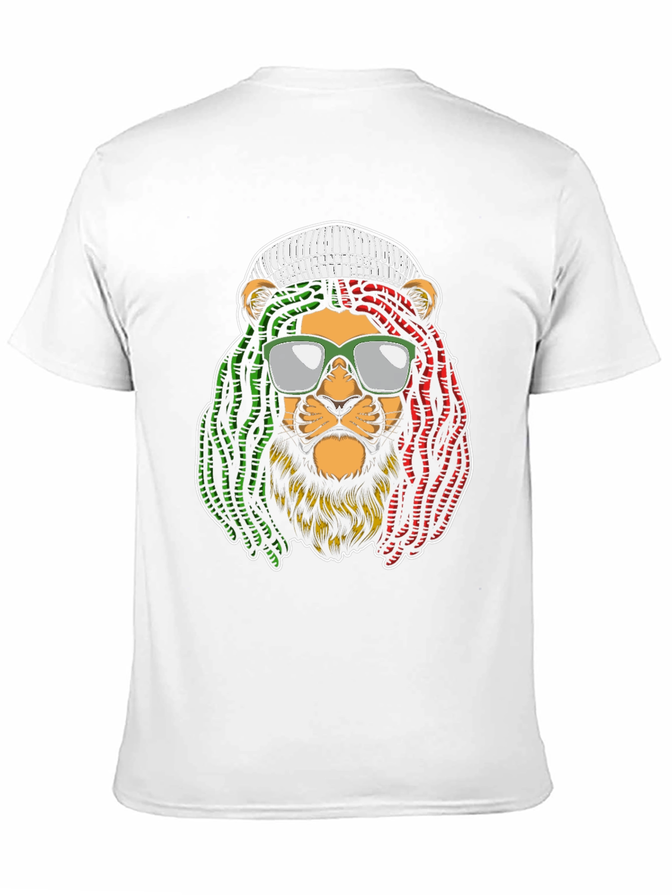 Rasta Lion Graphic T-Shirt - Cool Reggae Vibe!