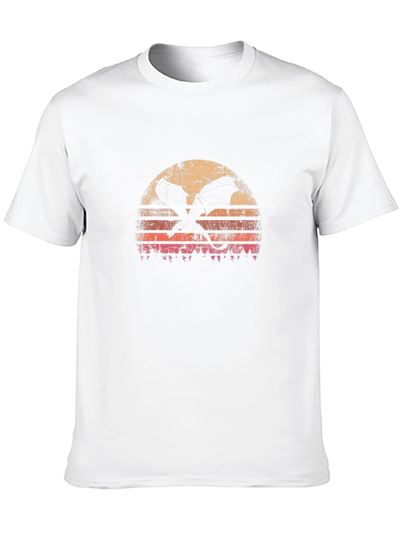 Retro Dragon Sunset Graphic Tee