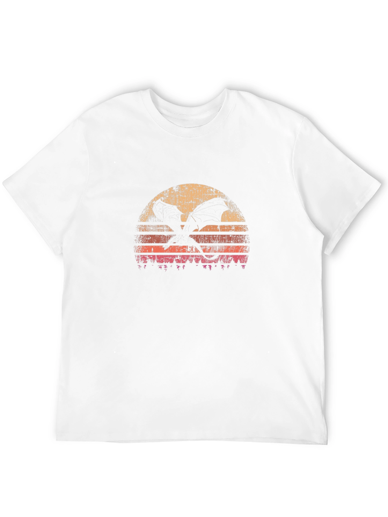 Retro Dragon Sunset Graphic Tee