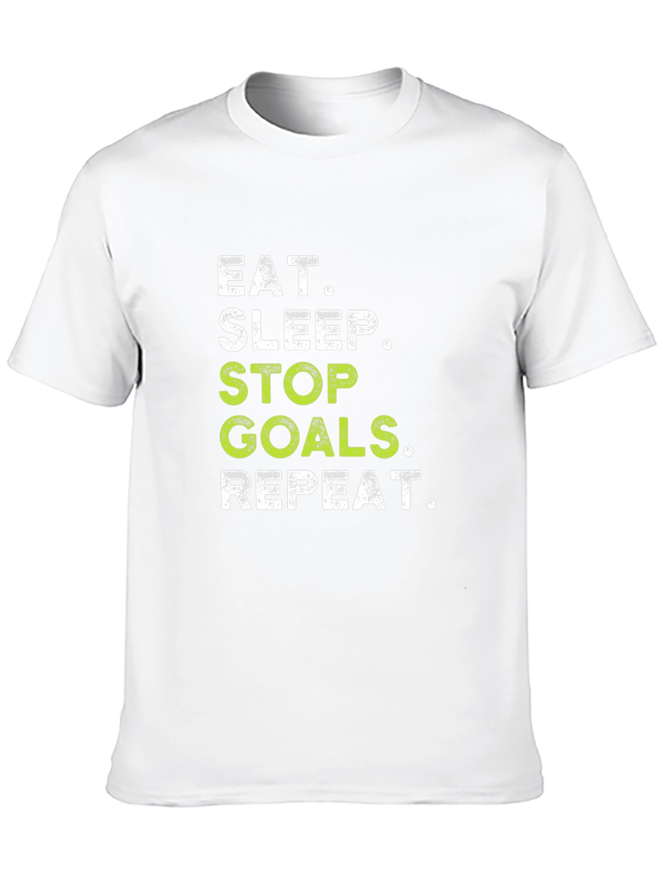 Eat Sleep Stop Goals Repeat - Black T-Shirt