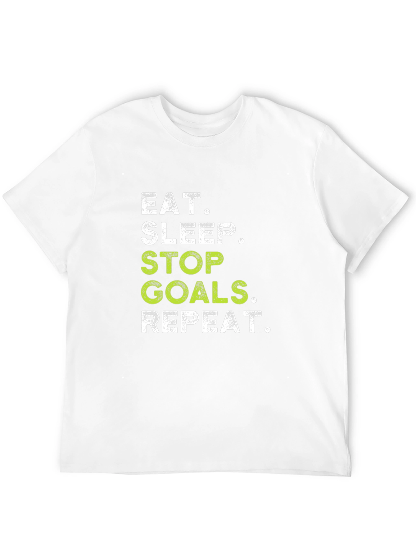 Eat Sleep Stop Goals Repeat - Black T-Shirt