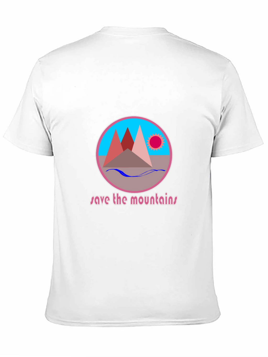 Save the Mountains Graphic Tee - Black Cotton T-Shirt