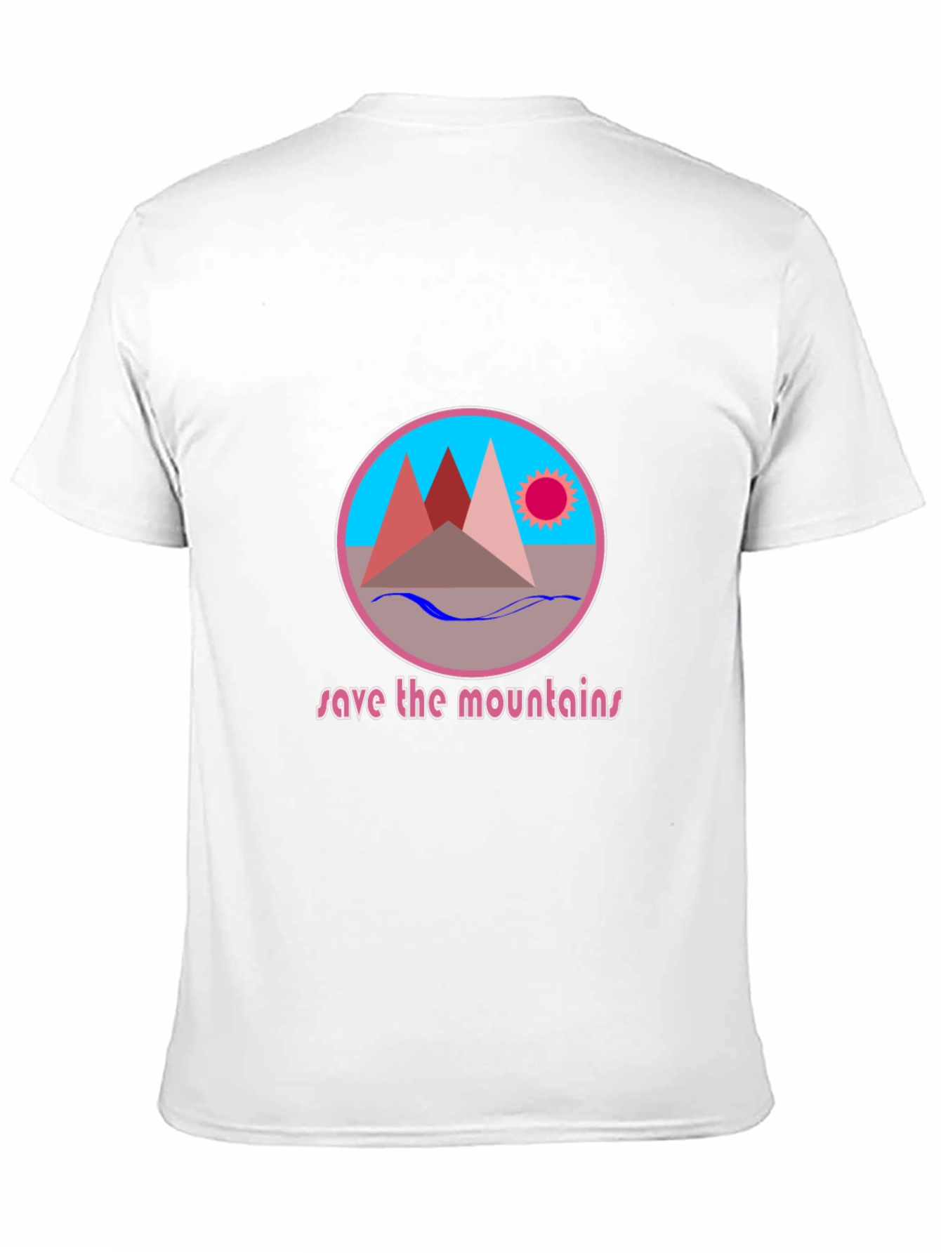 Save the Mountains Graphic Tee - Black Cotton T-Shirt