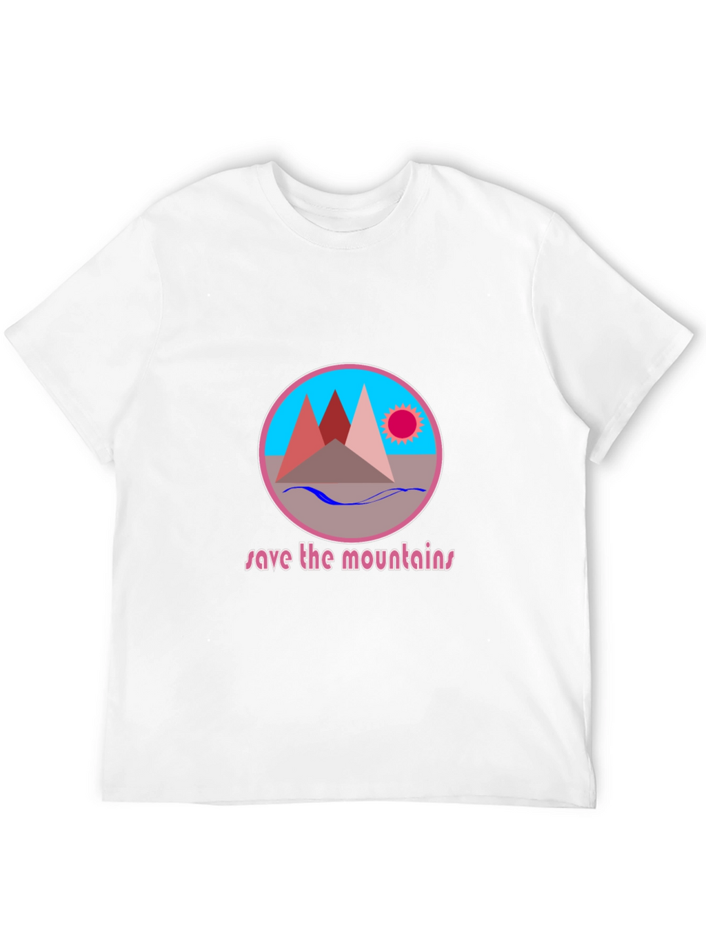 Save the Mountains Graphic Tee - Black Cotton T-Shirt