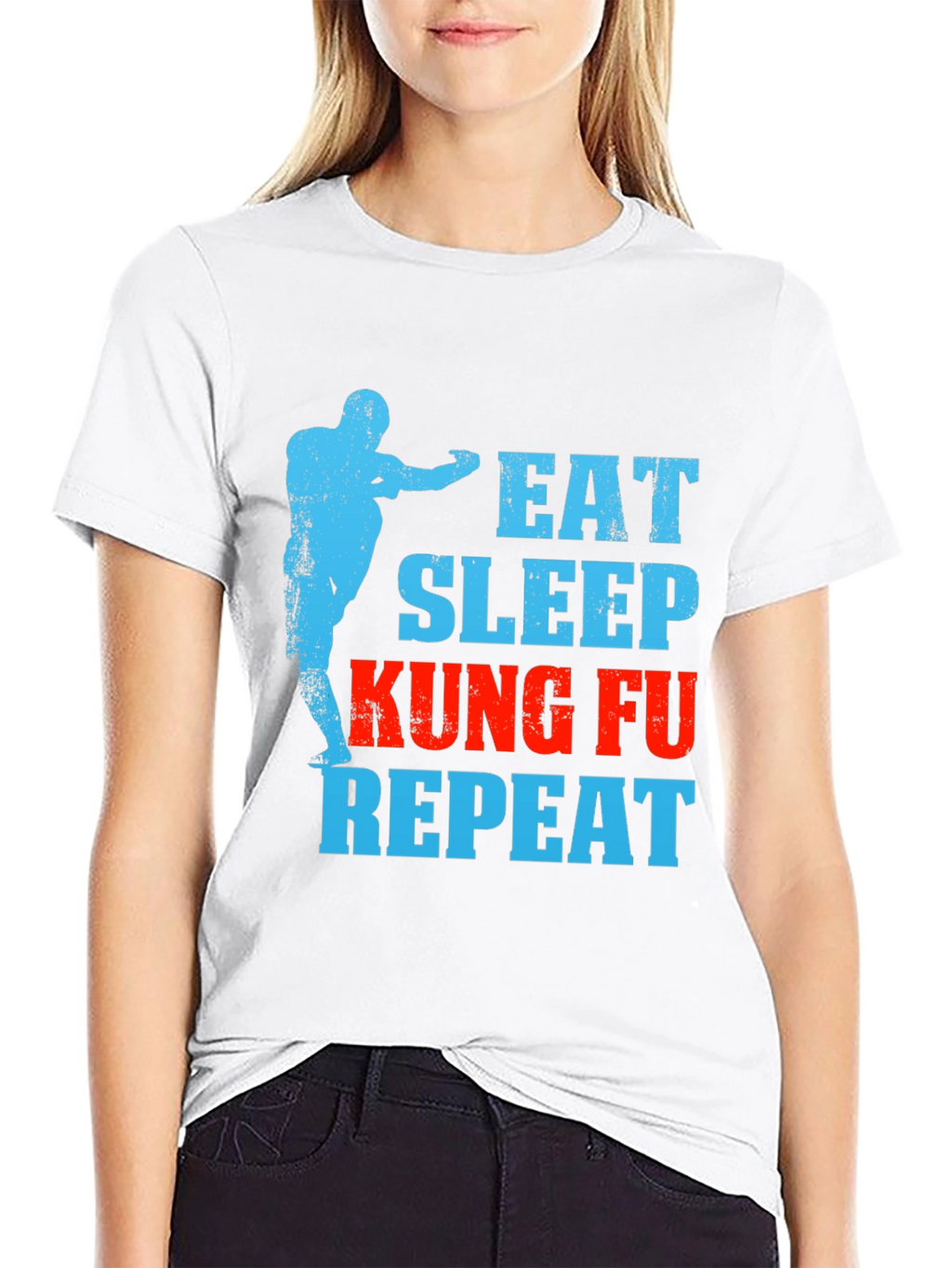 Eat Sleep Kung Fu Repeat Graphic Tee
