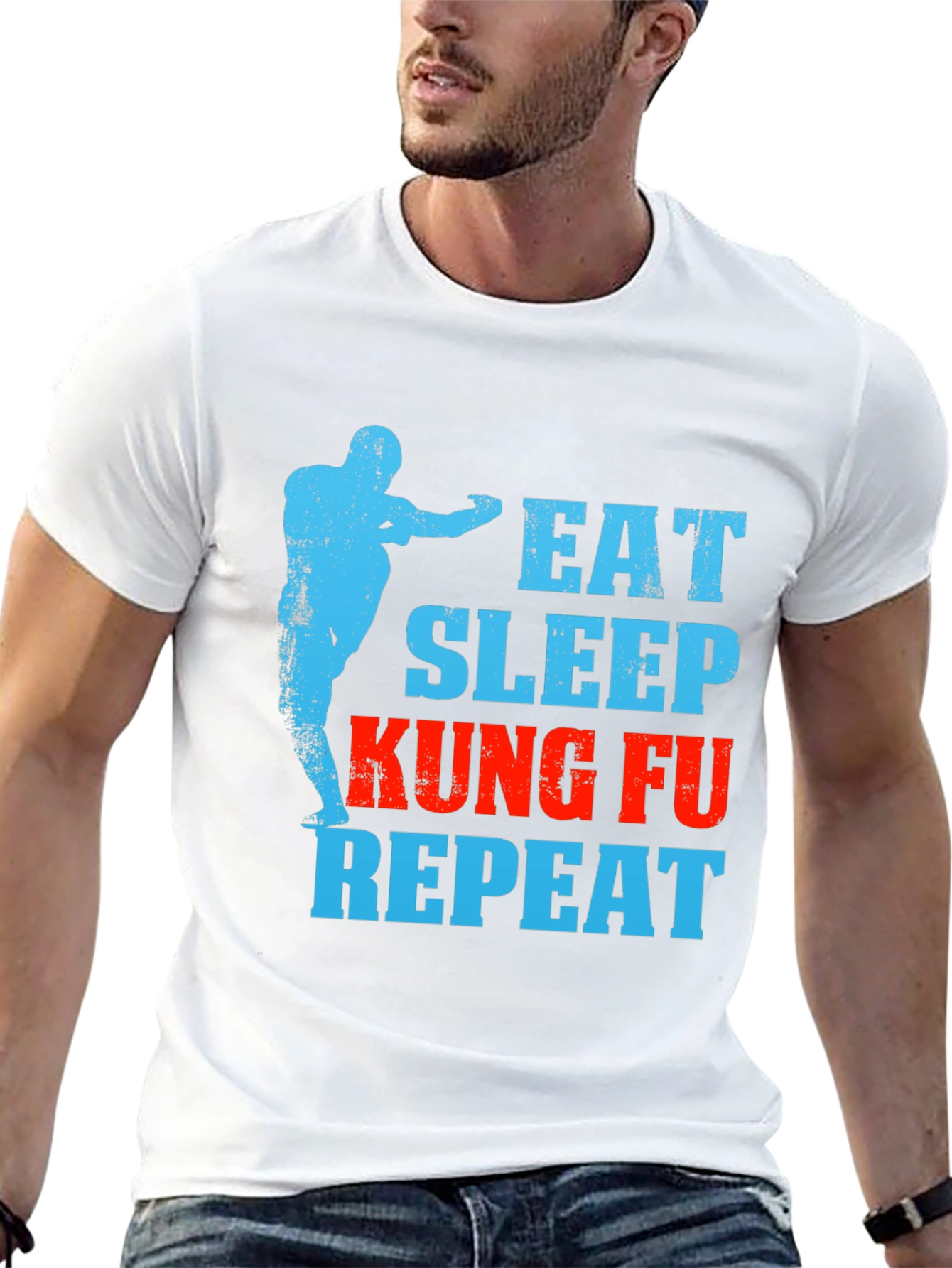 Eat Sleep Kung Fu Repeat Graphic Tee