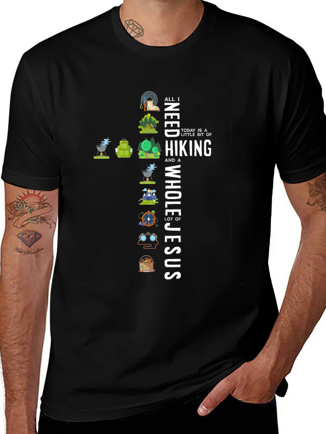 Hiking and Jesus T-Shirt