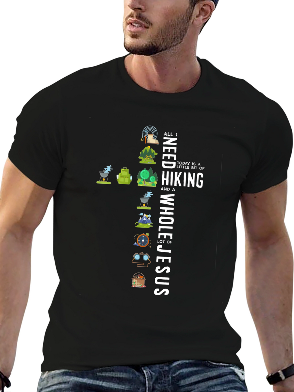 Hiking and Jesus T-Shirt