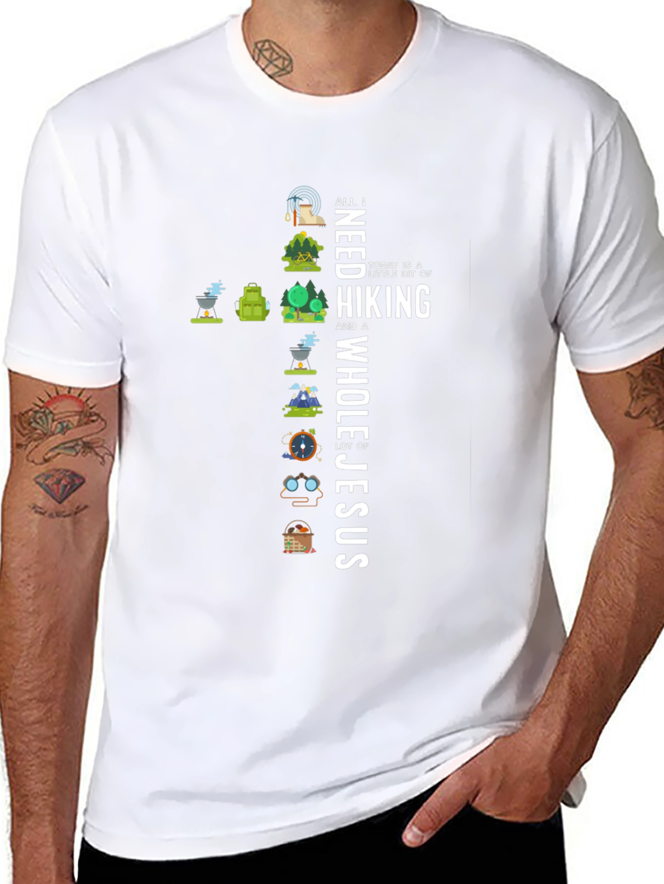Hiking and Jesus T-Shirt