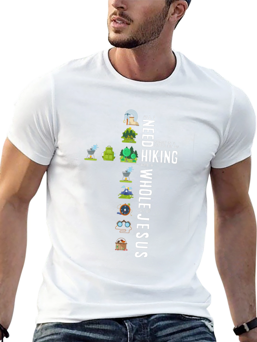 Hiking and Jesus T-Shirt
