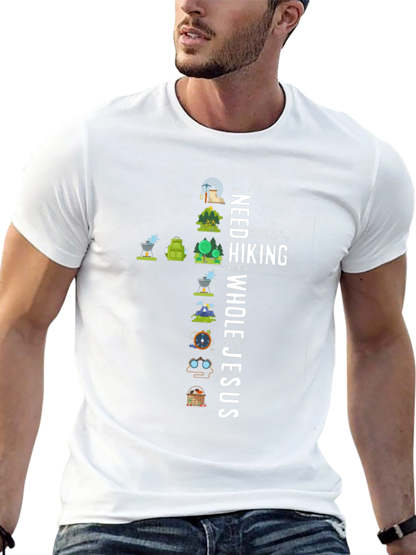Hiking and Jesus T-Shirt