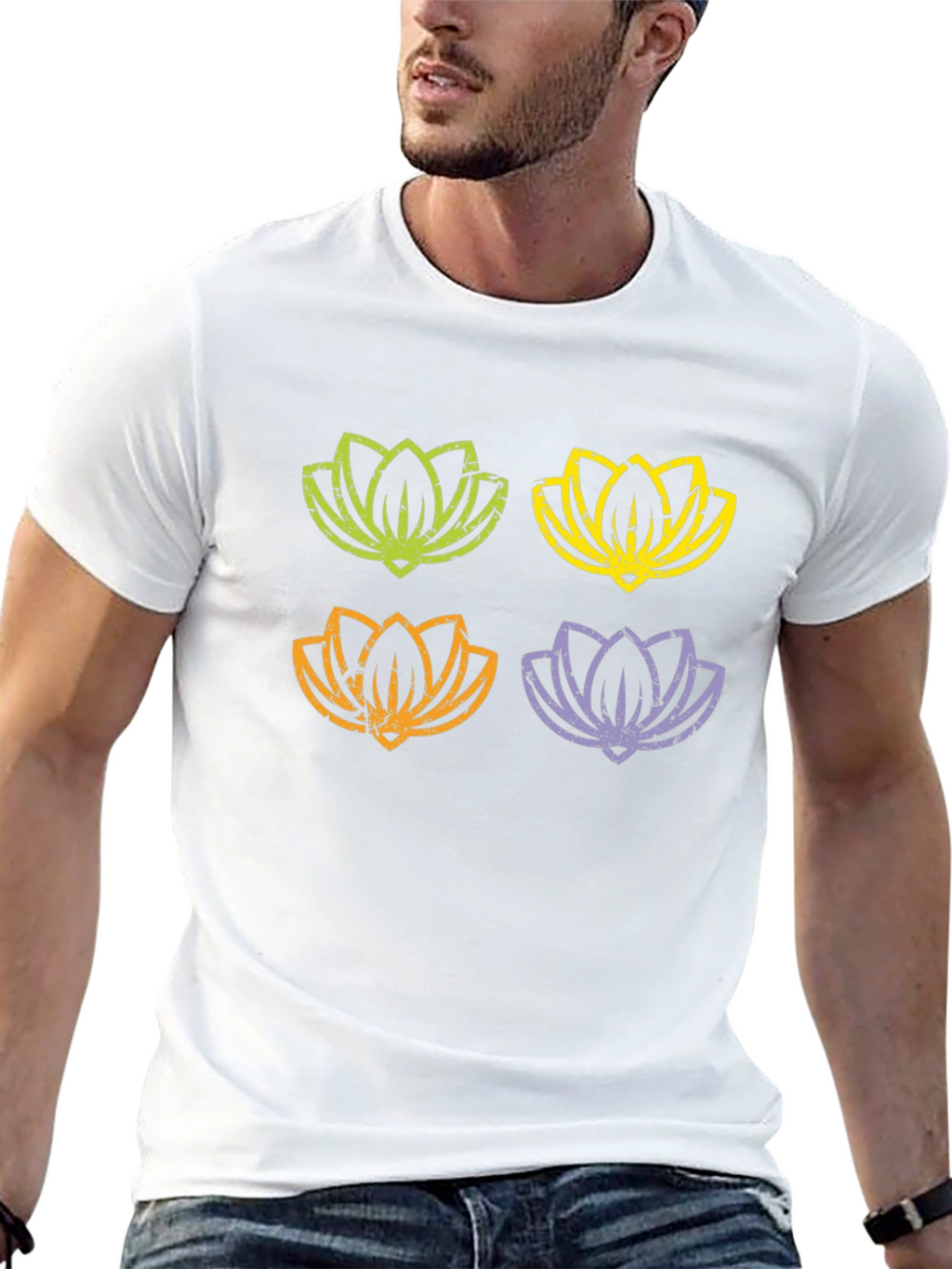 Lotus Flower T-Shirt - Black Graphic Tee