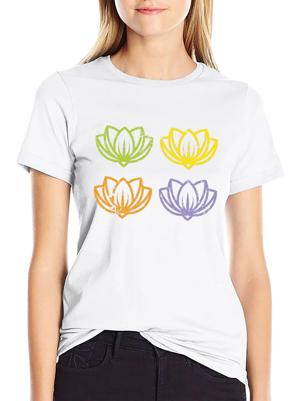 Lotus Flower T-Shirt - Black Graphic Tee