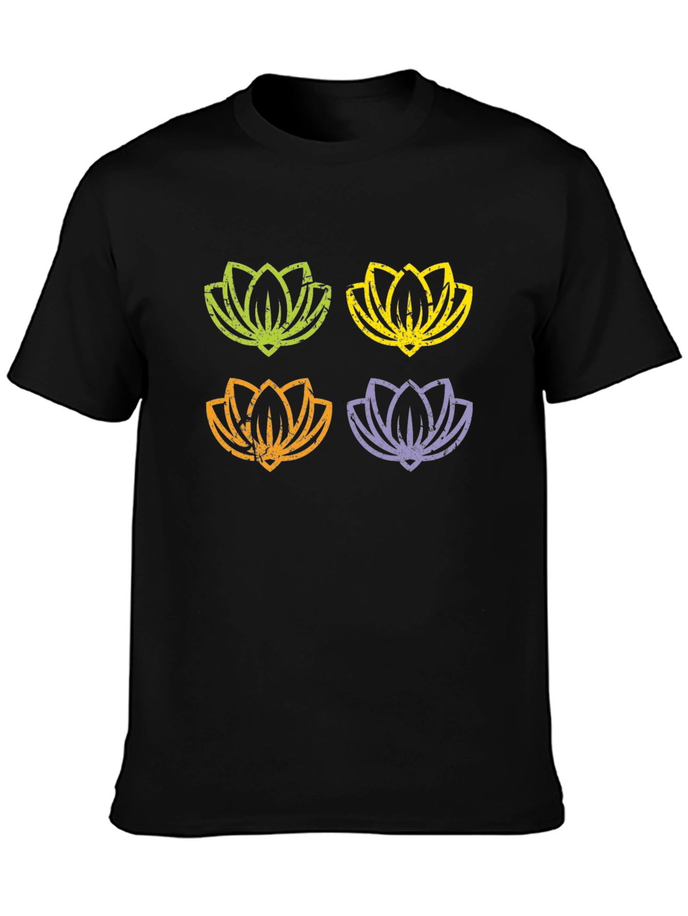 Lotus Flower T-Shirt - Black Graphic Tee