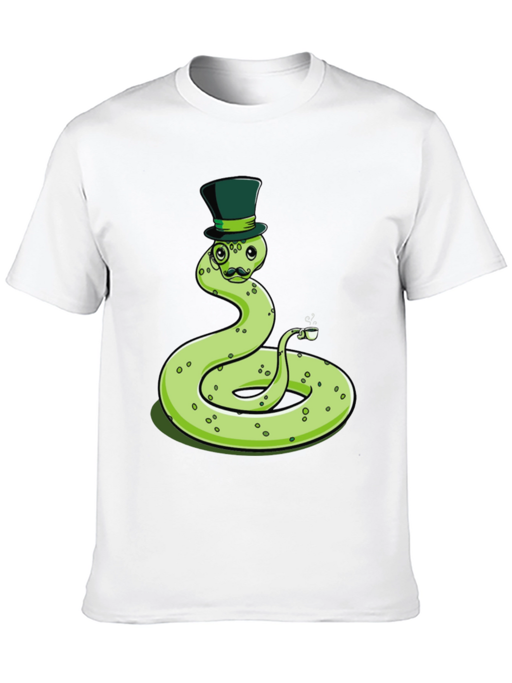 Dapper Snake Tee - Gentleman Reptile Top Hat Monocle