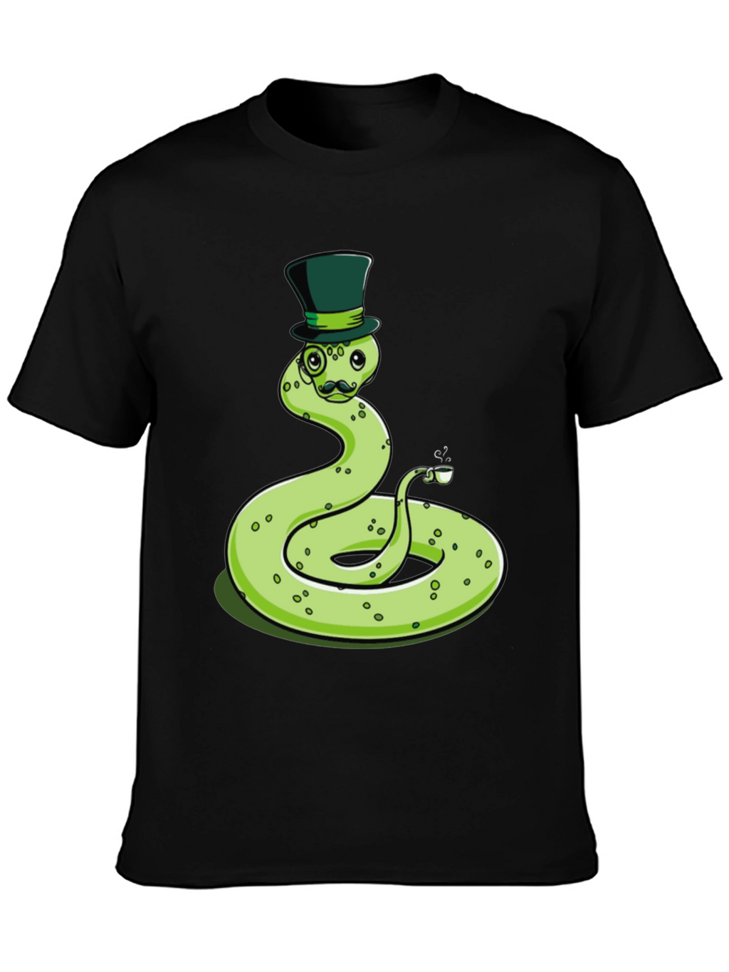 Dapper Snake Tee - Gentleman Reptile Top Hat Monocle