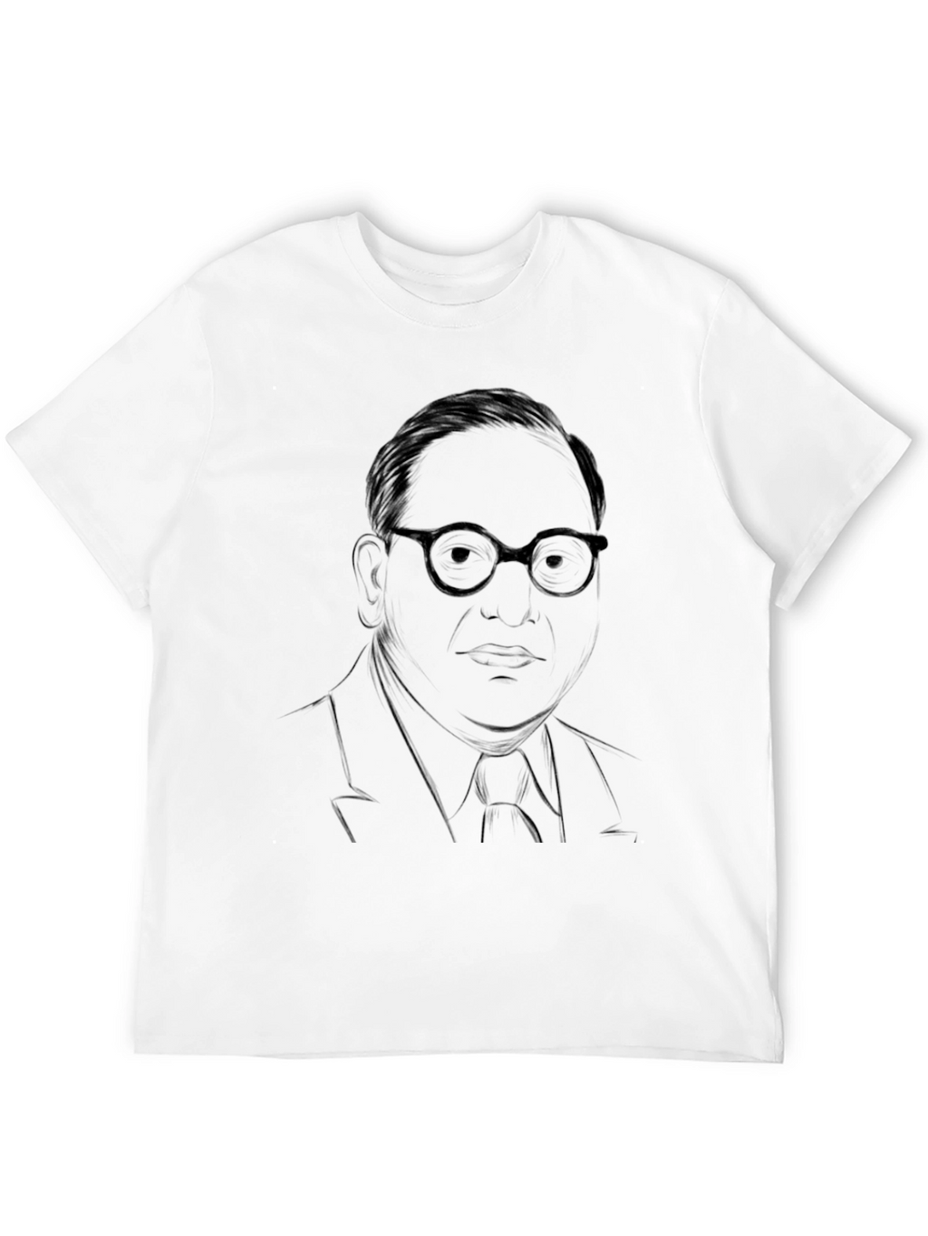 Mens Black T-Shirt with Portrait Graphic