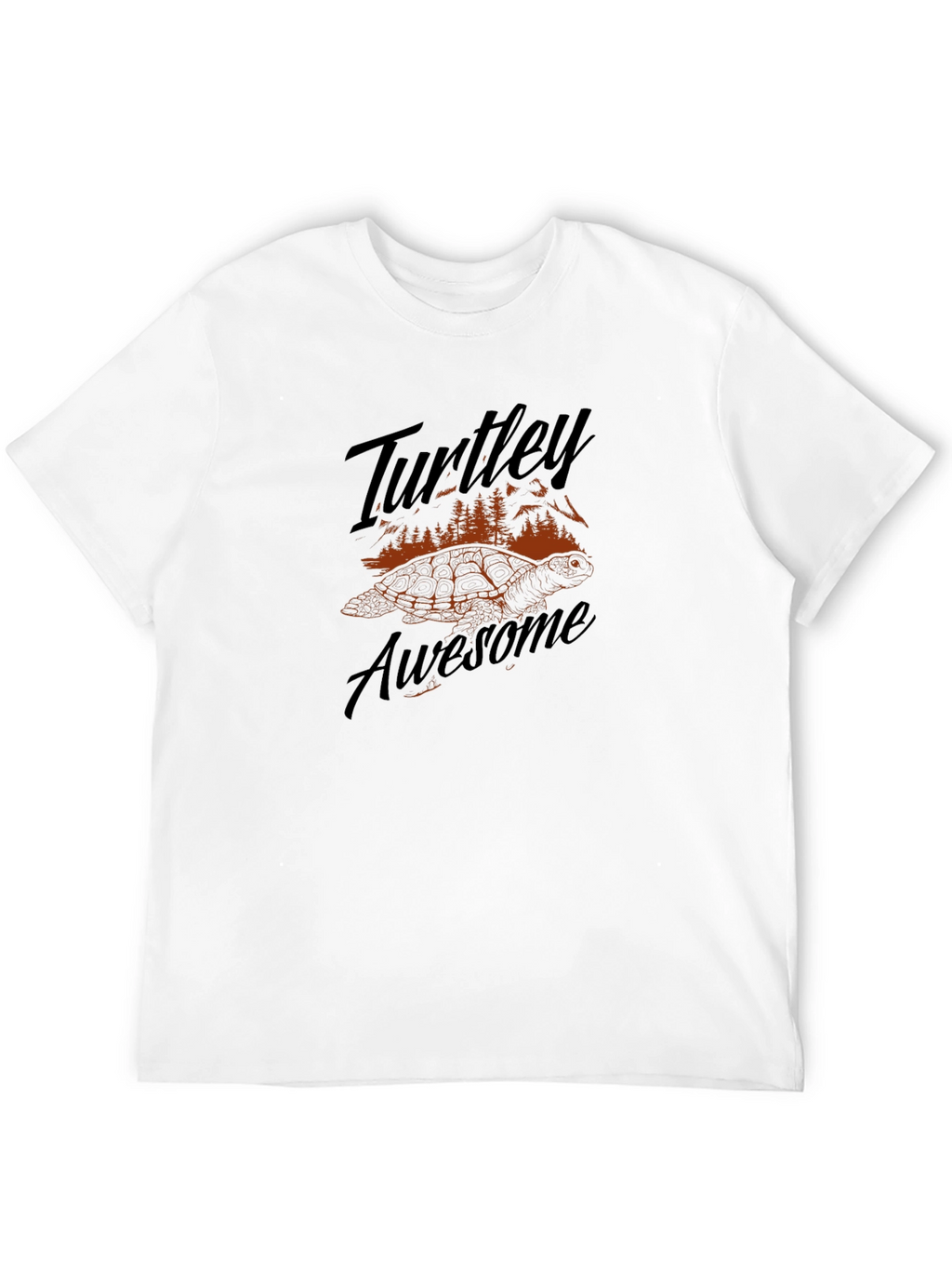 Turtle Graphic Black T-Shirt - Turtley Awesome