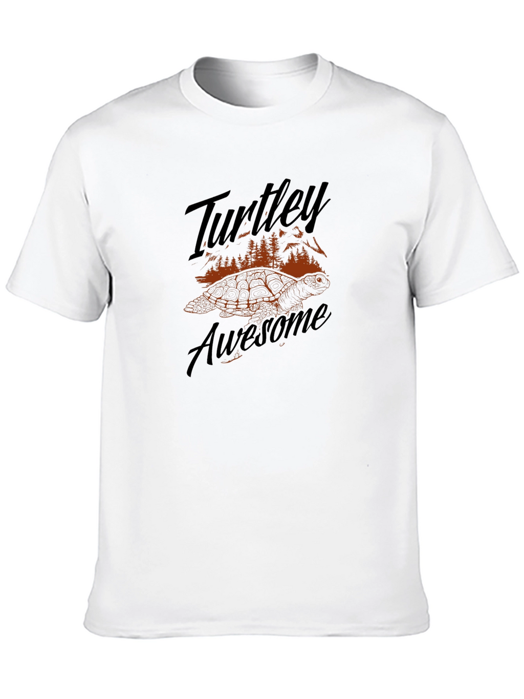 Turtle Graphic Black T-Shirt - Turtley Awesome