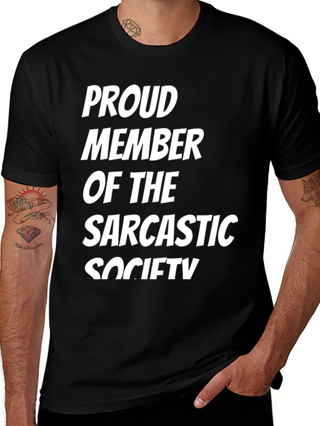 Sarcastic Society Tee - Mens Black Graphic T-Shirt