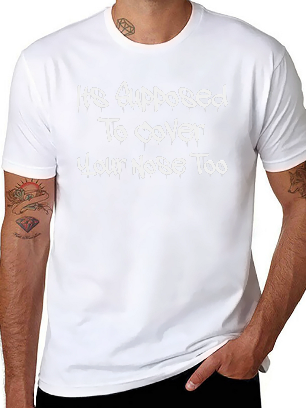 Humorous Face Covering T-Shirt
