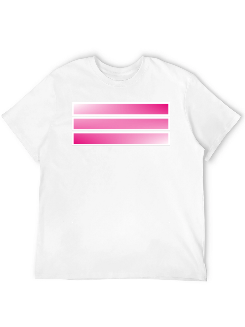 Striped Pink Graphic Tee - Mens Black T-Shirt