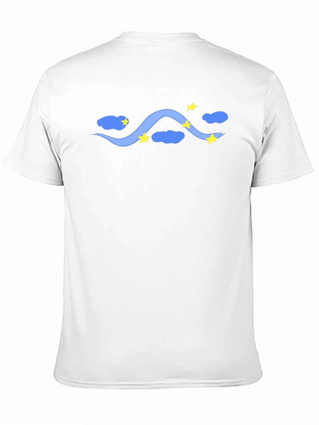 Starry Night Tee - Black Cotton T-Shirt Celestial Design