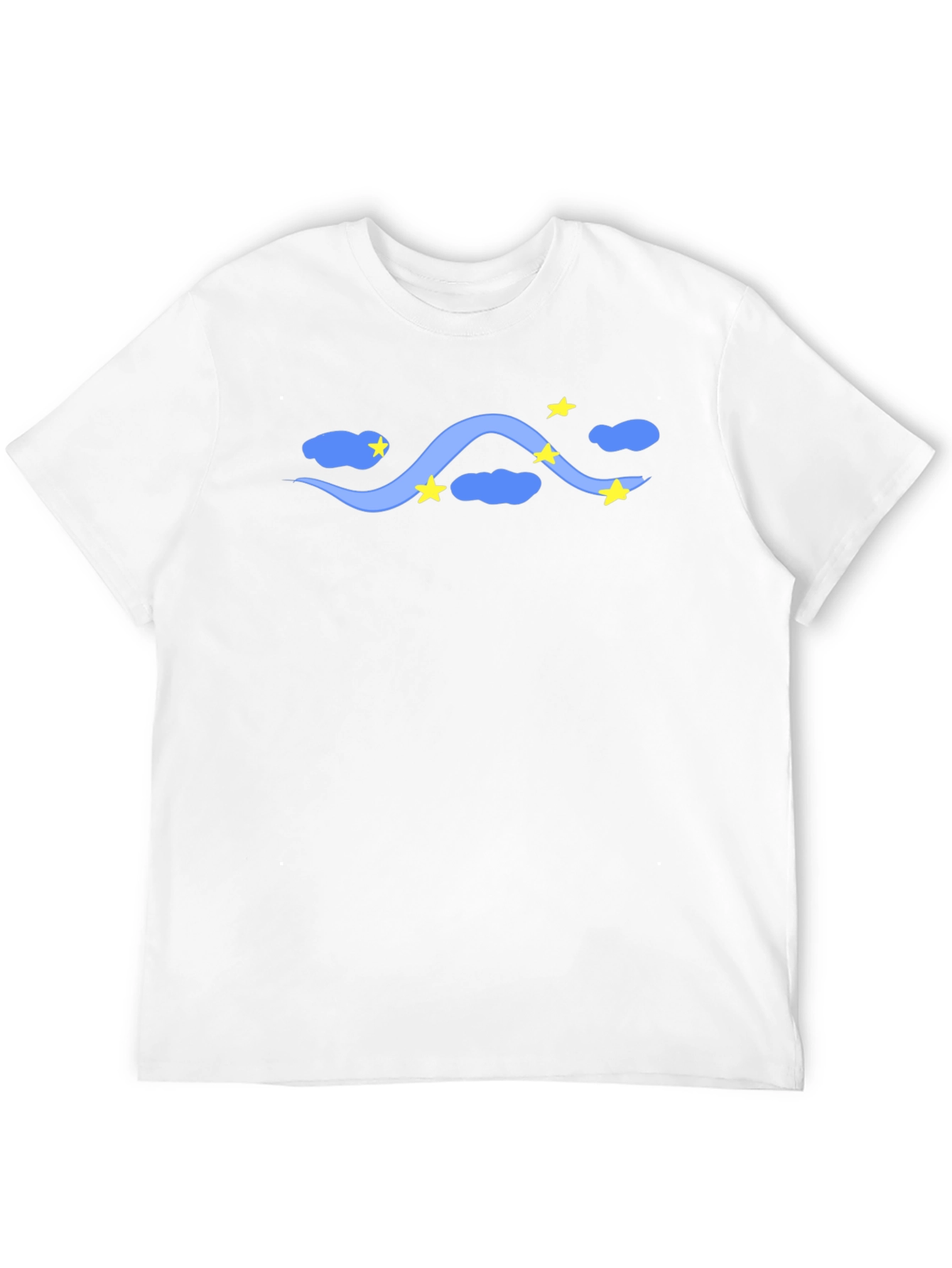 Starry Night Tee - Black Cotton T-Shirt Celestial Design