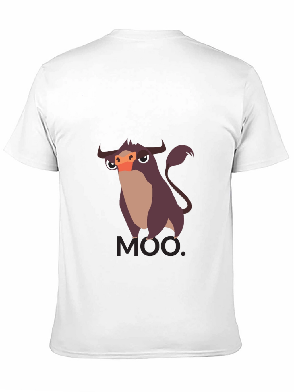 Moo Cow Graphic Tee - Black Cotton T-Shirt