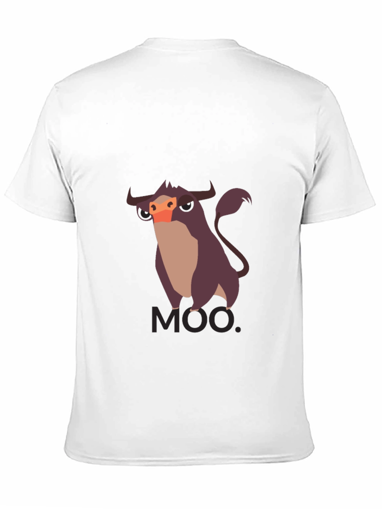 Moo Cow Graphic Tee - Black Cotton T-Shirt