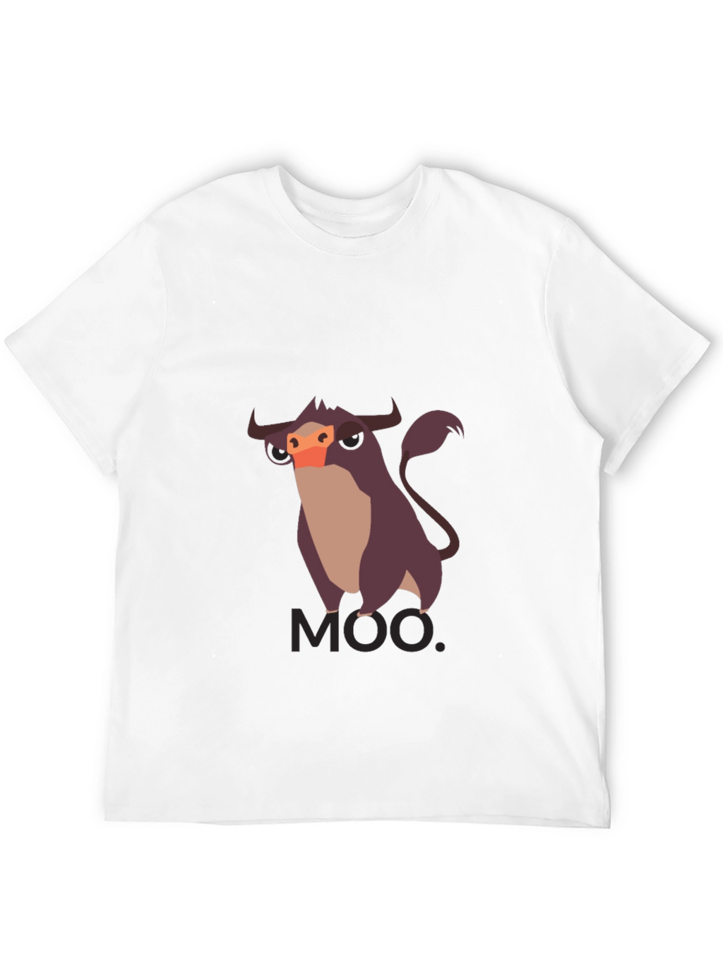 Moo Cow Graphic Tee - Black Cotton T-Shirt