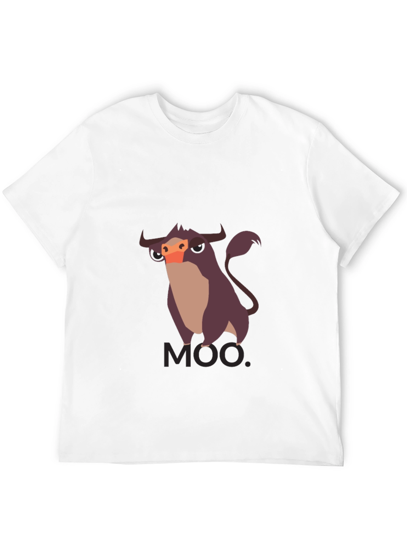 Moo Cow Graphic Tee - Black Cotton T-Shirt