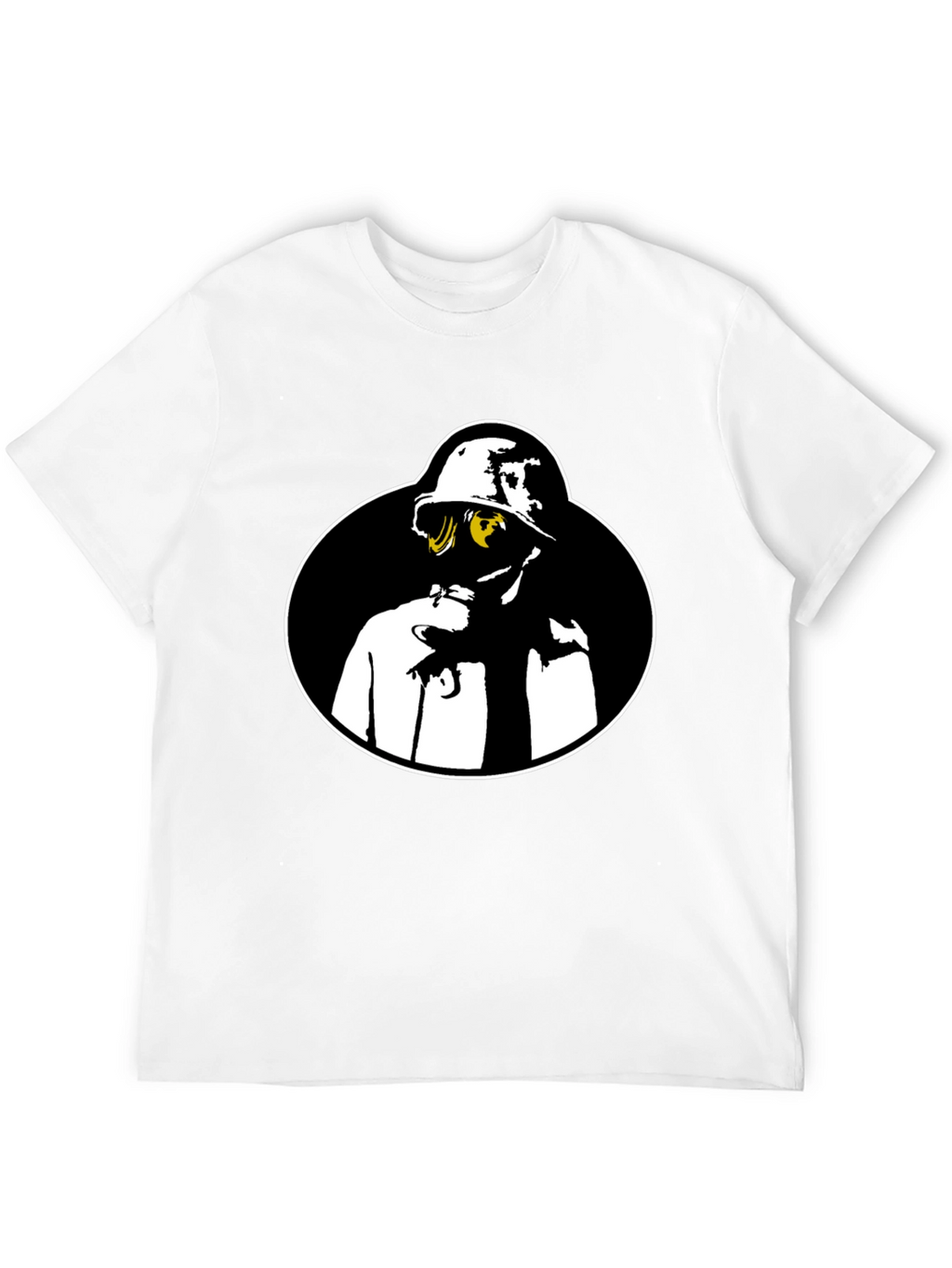 Gas Mask Graphic Tee - Black Crew Neck Shirt