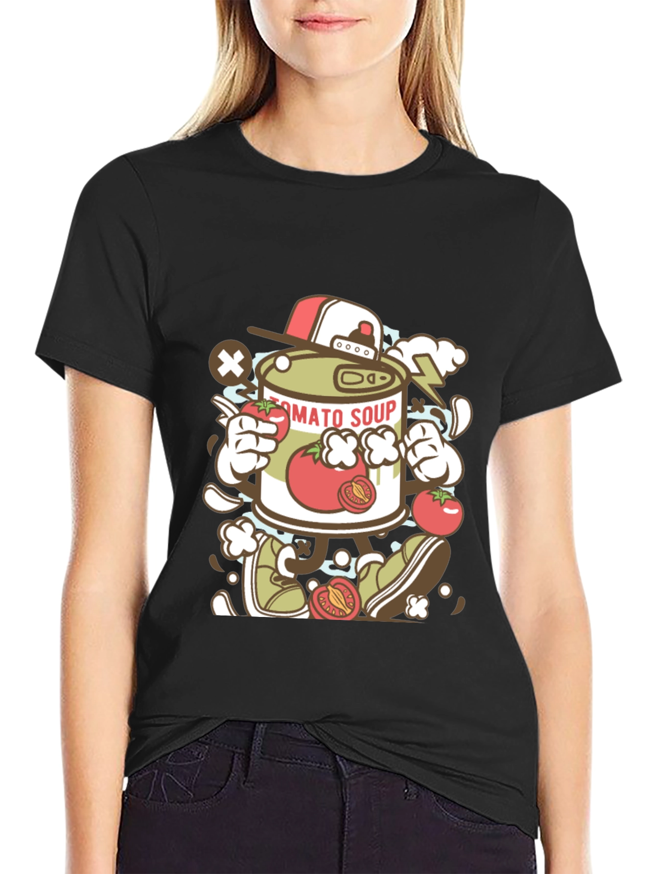 Tomato Soup Can Cartoon Graphic Tee