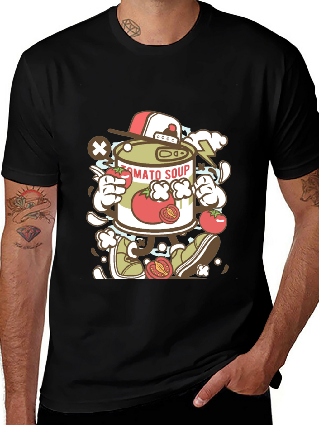 Tomato Soup Can Cartoon Graphic Tee